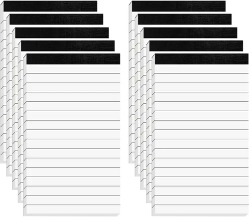 Vista 14 de 6 piezas de recambios para bloc de notas de 3 x 5 pulgadas, mini cuaderno de notas en blanco con 30 hojas cada bloc, papel rayado de reglas