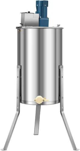 Vista 9 de VEVOR Extractor eléctrico de miel, extractor de miel de 3 marcos con tapa transparente, centrifugadora de tambor de panal de acero inoxidable