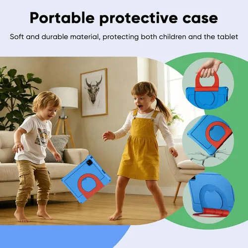 Vista 9 de Tablet para niños, tableta Android 16 para niños de 10 pulgadas Octa-Core 2.2GHz con funda, 30 GB de RAM 64 GB ROM, 2 TB expandir, control parental