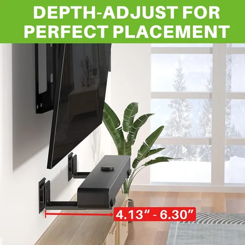 Vista 3 de USX MOUNT Soporte de pared para barra de sonido sin tachuelas, soportes universales de pared de barra de sonido para paneles de yeso, funciona
