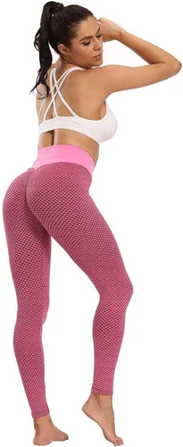 Vista 3 de SSESA94 TIKTok Leggings para mujer, anticelulitis, yoga de cintura alta, mallas deportivas con control de abdomen, levantamiento de glúteos (M, gris)