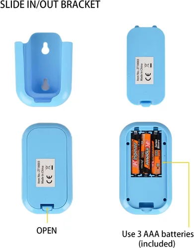 Vista 7 de SOARING Temporizador de cepillado de dientes y lavado de manos para niños, indicador de color para entrenamiento de niños, se pega en el baño (azul)