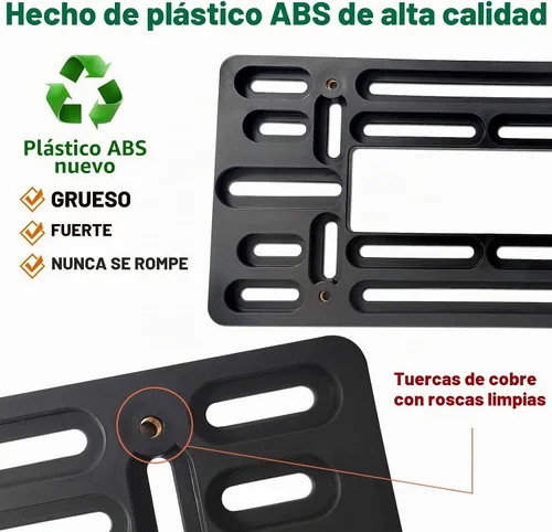Vista 2 de Aootf Kit de Montaje de Placa de Matrícula Delantera - Soporte de Placa de Matrícula y Portaplaca de Automóvil de Aluminio Negro que se Ajusta sin