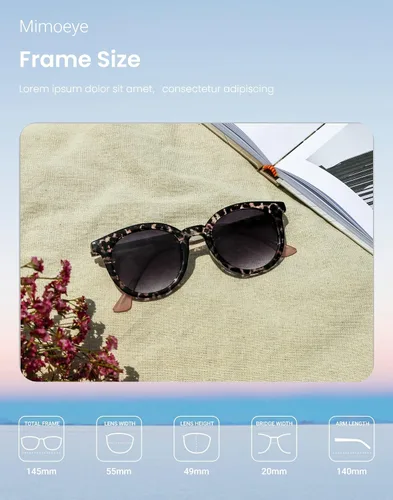 Vista 6 de Mimoeye Polarized Sunglasses for Women Men Trendy Rectangle Sun glasses 100 UV Protection