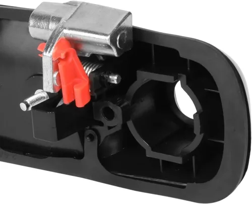 Vista 4 de Tirador de la puerta del lado del pasajero delantero derecho con cerradura compatible con Jeep Grand Cherokee 99-04, color negro liso