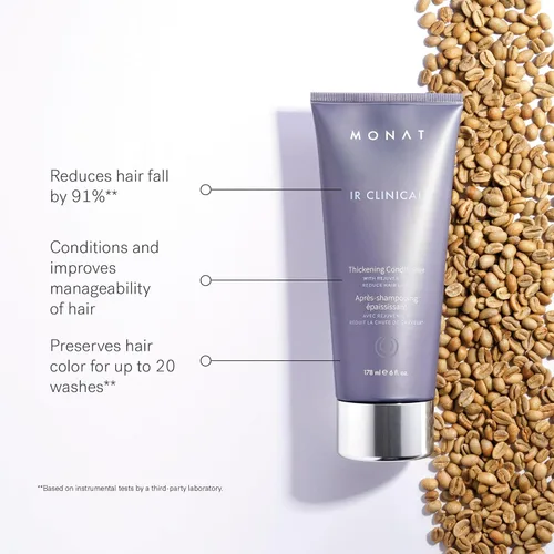 Vista 4 de MONAT Acondicionador de engrosamiento clínico IR – Acondicionador vegano para adelgazar el cabello con romero y menta – Reparación y acción