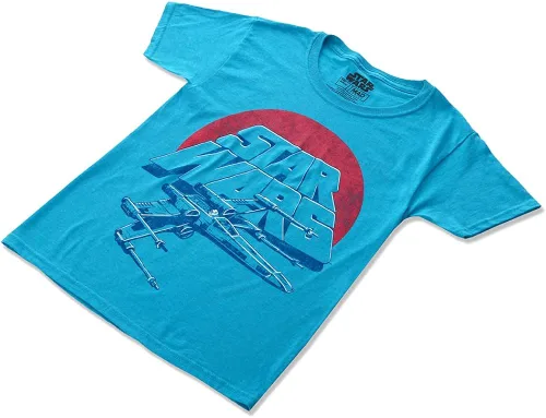 Vista 2 de Star Wars - Camiseta de manga corta para niño diseño de X-Wing Fighter