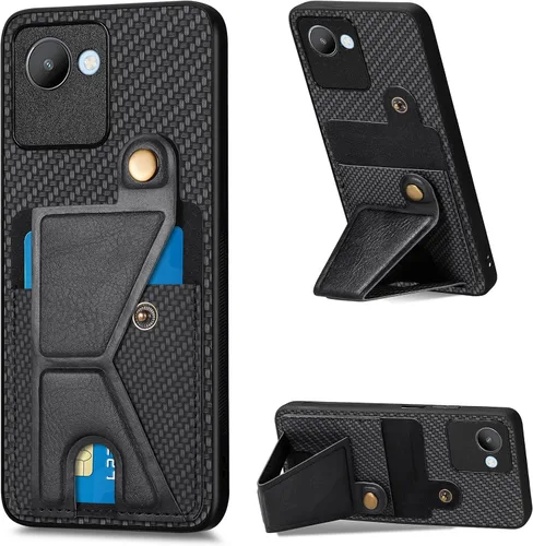 Vista 90 de Funda para Oppo K10x / OnePlus Nord CE 2 Lite 5G Funda para Realme 9 5G / 9 Pro / Q5 / V25 Funda de piel sintética con ranuras para tarjetas