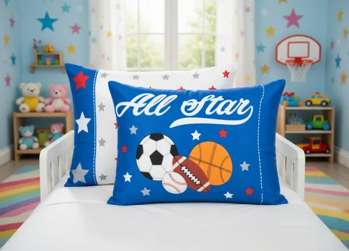 Vista 3 de Everyday Kids Paquete de 2 fundas de almohada de tamaño estándar para almohadas de 30 x 20 pulgadas, suaves y transpirables, 100% algodón percal
