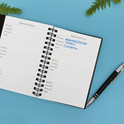 Vista 5 de Libro de direcciones telefónicas y cumpleaños con pestañas, libreta de registro de direcciones para contactos, con números de teléfono, direcciones