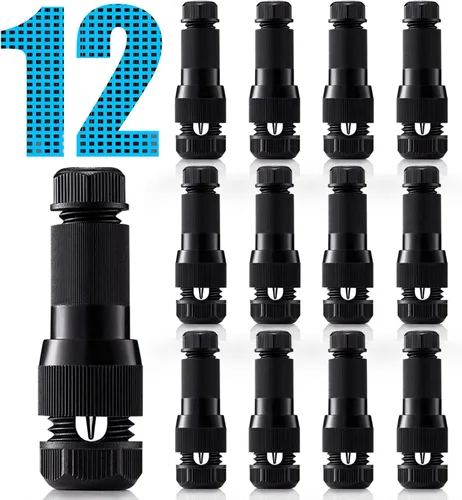 Vista 9 de SUNVIE Conectores de iluminación de paisaje, conector Fastlock de cable de bajo voltaje, conector de bajo voltaje impermeable de calibre 12-14