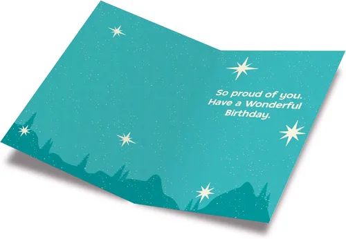 Vista 2 de Prime Greetings Tarjeta de cumpleaños para nieto, hecha en Estados Unidos, ecológica, cartulina gruesa con sobre premium de 5 x 7.75 pulgadas