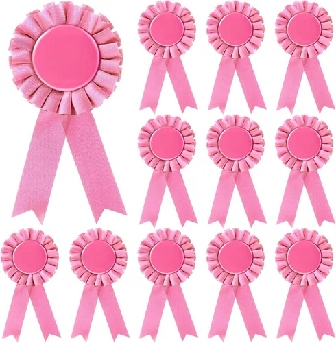 Vista 14 de Cinta de premio en blanco de 12 piezas, premio de premio de 1er lugar, medalla de roseta, cinta de participación de reconocimiento de victoria