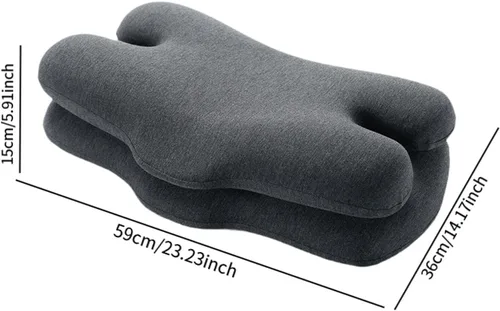 Vista 4 de Adjustable Firmness Cervical Pillow, Ergonomic Memory Foam,dark gray
