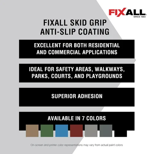 Vista 4 de FIXALL Skid-Grip Pintura para acabado antideslizante 100% acrílica con textura