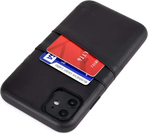 Vista 11 de Dockem Funda tipo cartera para iPhone 11: Placa de metal integrada para montaje magnético y 2 ranuras para tarjetas de crédito (padres)
