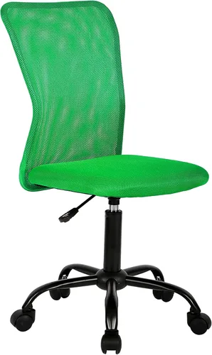 Vista 9 de Silla de oficina ergonómica – Silla de computadora con respaldo medio con altura ajustable, moderna giratoria sin brazos, soporte de espalda