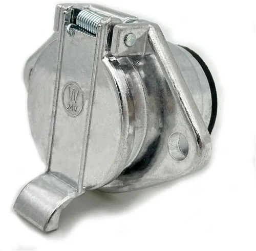 Vista 5 de Conector eléctrico de remolque redondo de 7 pines, enchufe de remolque de 7 pines, enchufe de semirremolque SAE J560, arnés de cableado de remolque