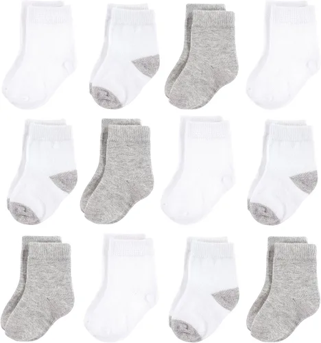 Vista 126 de Hudson Baby - Calcetines de algodón para bebés recién nacidos y Terry para niñas bebés