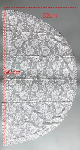 Vista 6 de Grettytling Lace Mantilla Veil Soft and comfortable 7 Colors Spanish Style Rose Lace Veil Head Covering D