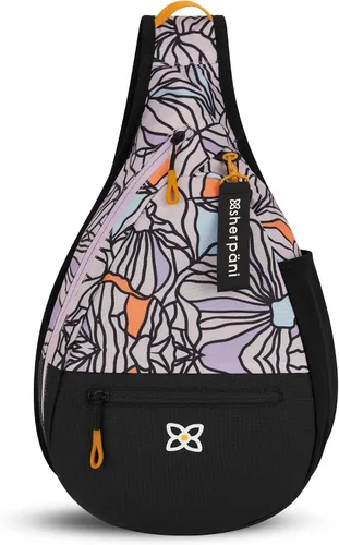 Vista 8 de Sherpani Esprit, bolsa de nailon, bolsa de hombro, mochila cruzada para mujer, protección RFID, Bloom