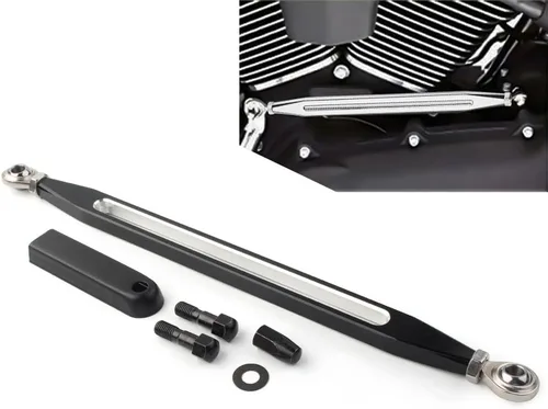 Vista 9 de Varilla de varillaje de palanca de cambios negra ajustable para Harley Negro