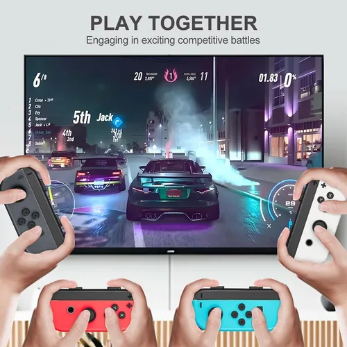 Vista 7 de Gepicest Wrist Strap for Joycon 4 Pieces Switch Parts Accessories Controller Attachments Compatible with Joy Con, Dual Remote Comfort Controller