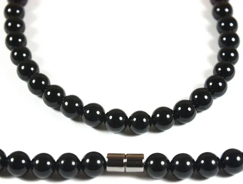 Vista 9 de Collar de ónix para hombre - Joyería de protección de empatía - Collar de protección del karma - Collar de estrangulador con cuentas