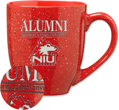 Vista 82 de Rico Industries NCAA Illinois Fighting Illini Alumni - Taza de café de cerámica moteada grabada con láser de 16 onzas