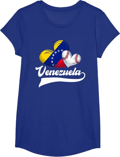 Vista 65 de Camiseta de béisbol venezolana con diseño de corazón y bandera de Venezuela, Negro