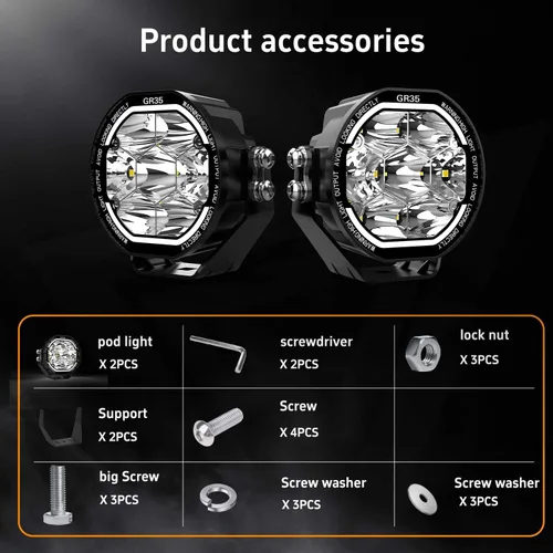 Vista 4 de Foco LED (iluminación ambiental ámbar de 3.5 pulgadas)