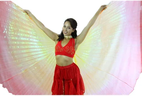 Vista 4 de Danzcue Alas de adoración de 360 grados Isis Dorado-naranja-rojo