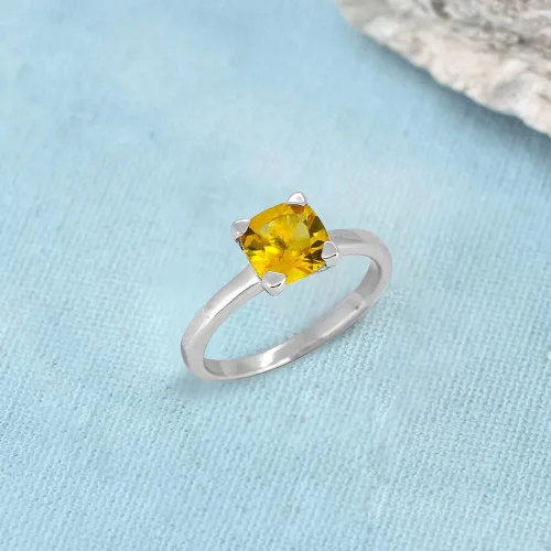 Vista 3 de YoTreasure London Blue Topaz Citrine Black Spinel Larimar Ring Solid 925 Sterling Silver Gemstone Jewelry