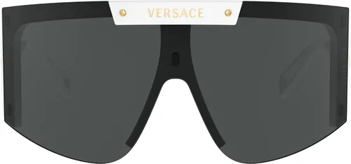 Vista 3 de Versace Lentes de sol con montura blanca lentes clásicas grises 5827in