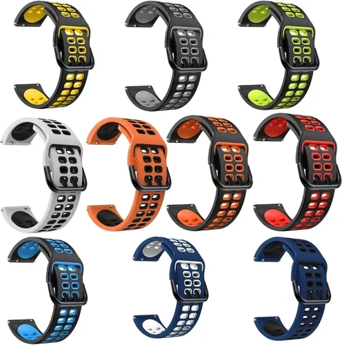 Vista 3 de Correa de silicona para reloj TicWatch Pro 3 Ultra/LTE/2021 GPS S2 E2 GTX reemplazo 20 0.866 in pulsera