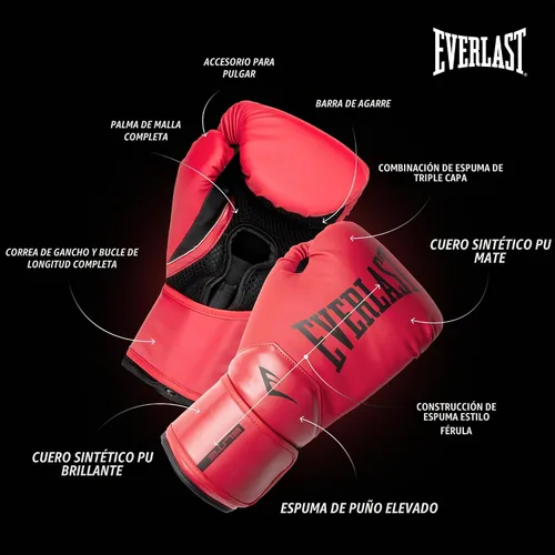 Vista 4 de Everlast Guantes de boxeo Elite 2 Rojo