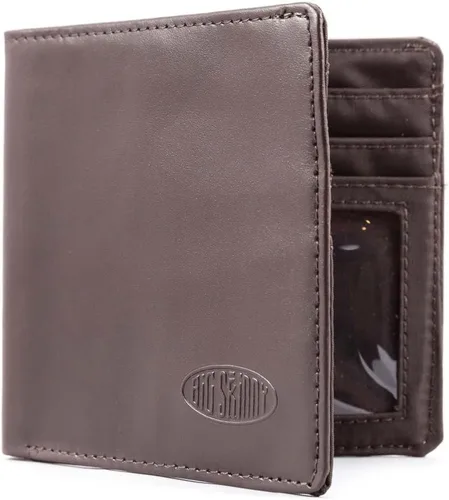 Vista 5 de Big Skinny Billetera de cuero con bolsillo con cremallera, para hombre