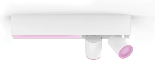 Vista 2 de Philips Hue Centris - Foco de techo LED inteligente, blanco, luz que cambia de color y ambiente de color, 2 luces, control con aplicación, funciona