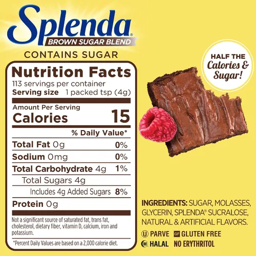 Vista 2 de SPLENDA Mezcla de azúcar moreno para hornear, bolsa de 1 libra