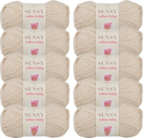 Vista 23 de Sensy Softee Hilo para Bebé, 3.5 oz, 275 yardas, Gauge 3 Light (Almendra)