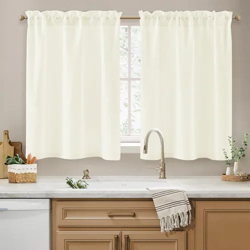 Vista 12 de HOMEIDEAS - Cortinas semitransparentes de privacidad blancas que no se transparentan, 52 x 96 pulgadas Blanco