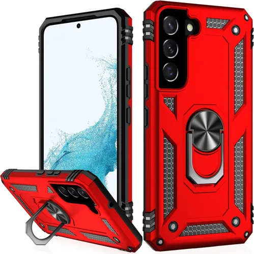 Vista 15 de IKAZZ Funda para Galaxy S21, Grado Militar Resistente a Golpes de Servicio Pesado Cubierta Protectora para Teléfono Pasa Prueba de Caída de 16 pies