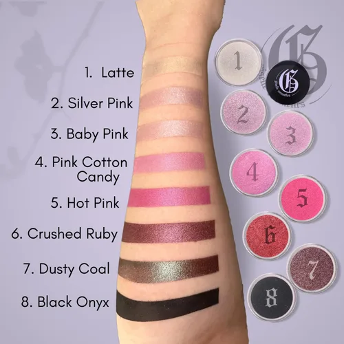 Vista 6 de Sombra de ojos mineral orgánica en polvo suelto - Baby Pink Rosa bebé