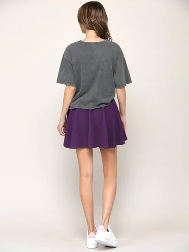 Vista 6 de Made By Johnny Minifalda plisada y elástica casual para mujer con pantalones cortos