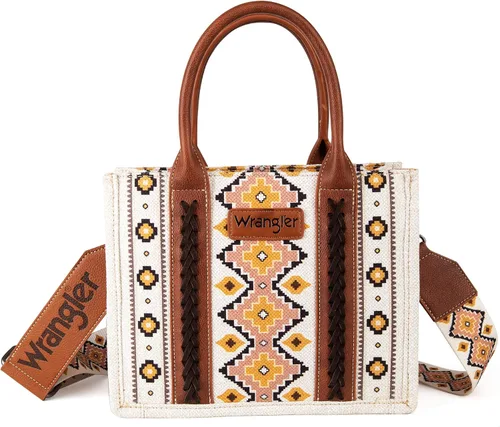 Vista 2 de Wrangler Aztec Tote Bag for Women Boho Shoulder Purses and Western Handbags