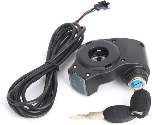 Vista 4 de Pantalla de voltaje E, acelerador eléctrico de pulgar eléctrico de plástico negro, pantalla digital de voltaje de batería, interruptor