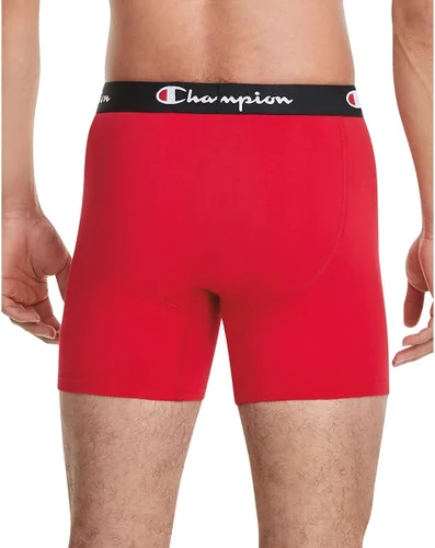Vista 4 de Champion Men's Boxer Briefs, Every Day Comfort Stretch Cotton Moisture-Wicking Underwear, Multi-Pack
