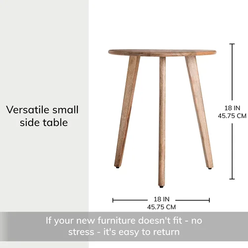 Vista 3 de MH London Wandsworth Mesa auxiliar de madera - Mesas grandes hechas a mano exclusivamente diseñadas - Mesa auxiliar triangular contemporánea