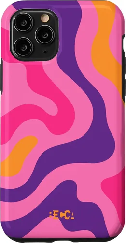 Vista 29 de Retro Liquid Swirl Groovy Abstract Pattern Wave Purple Phone Case for iPhone 17