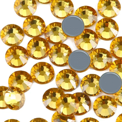 Vista 17 de Dowarm 1440 diamantes de imitación de cristal termofijos, cristales de fijación en caliente para ropa de manualidades, cristal de parte trasera